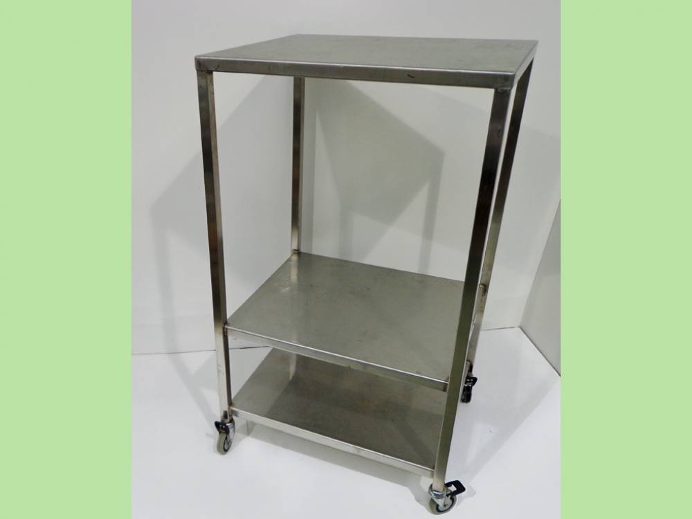 Two Tier Stainless Steel Trolley.